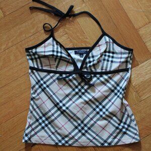 Burberry Y2K halter top with bow size medium cotton